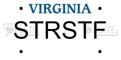 STRSTF Virginia License Plate