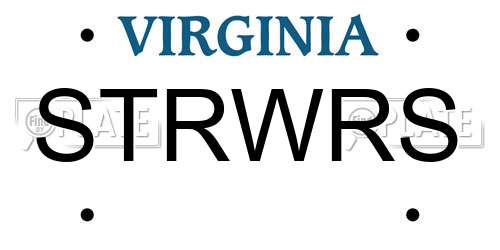 STRWRS Virginia License Plate