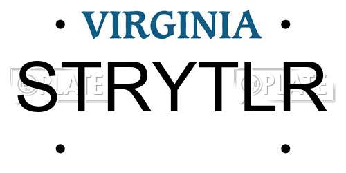 STRYTLR Virginia License Plate