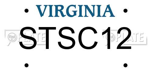 STSC12 Virginia License Plate