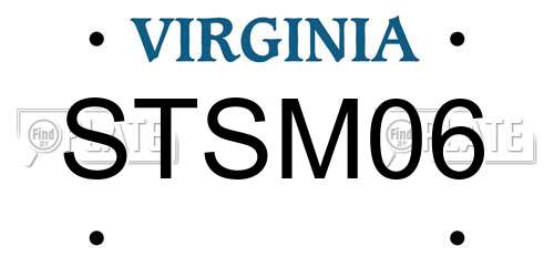 STSM06 Virginia License Plate