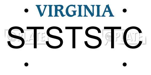 STSTSTC Virginia License Plate
