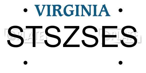 STSZSES Virginia License Plate