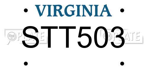 STT503 Virginia License Plate