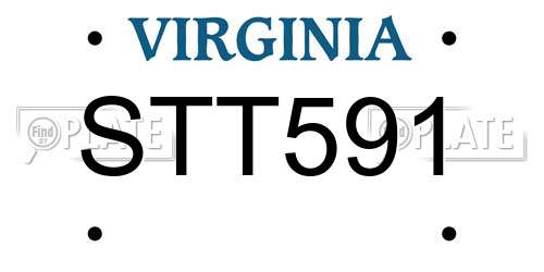 STT591 Virginia License Plate