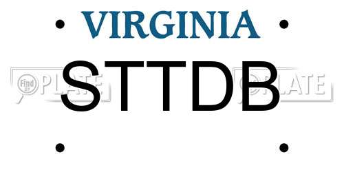 STTDB Virginia License Plate