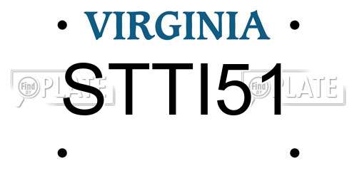 STTI51 Virginia License Plate