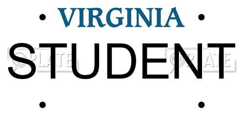 STUDENT Virginia License Plate
