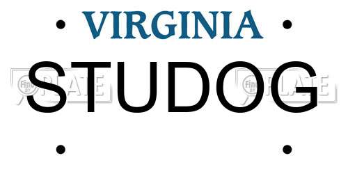 STUDOG Virginia License Plate