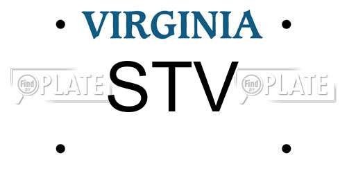 STV Virginia License Plate