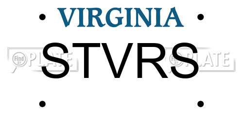 STVRS Virginia License Plate