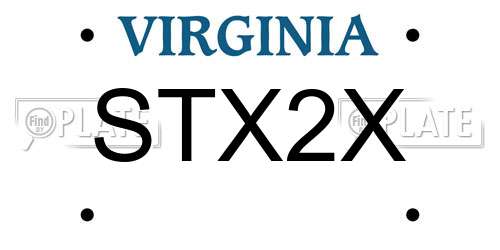STX2X Virginia License Plate