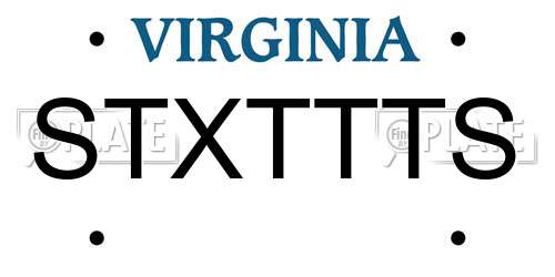 STXTTTS Virginia License Plate