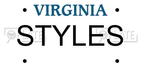 STYLES Virginia License Plate