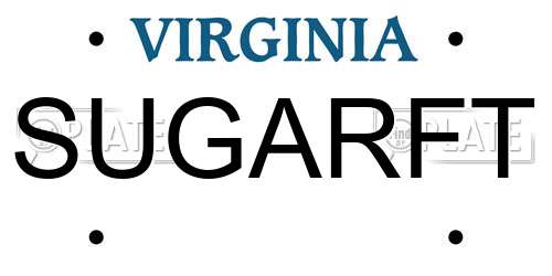 SUGARFT Virginia License Plate