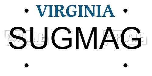 SUGMAG Virginia License Plate