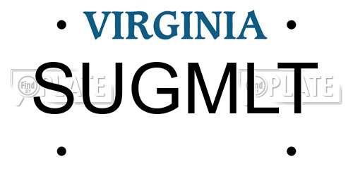 SUGMLT Virginia License Plate