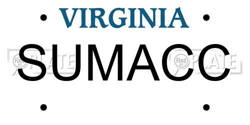 SUMACC Virginia License Plate