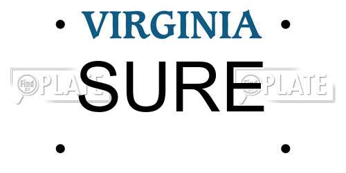 SURE Virginia License Plate