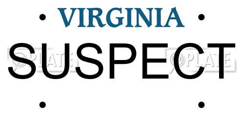 SUSPECT Virginia License Plate