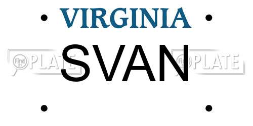 SVAN Virginia License Plate