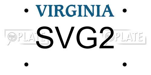 SVG2 Virginia License Plate