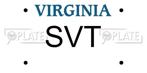 SVT Virginia License Plate