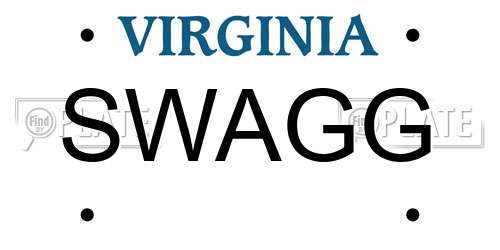 SWAGG Virginia License Plate