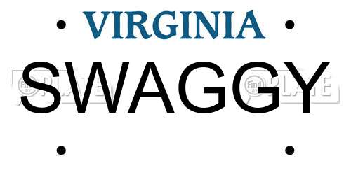 SWAGGY Virginia License Plate