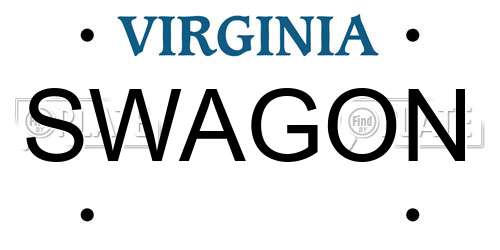 SWAGON Virginia License Plate