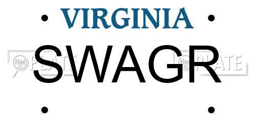 SWAGR Virginia License Plate