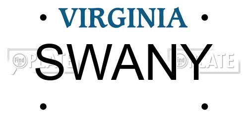 SWANY Virginia License Plate