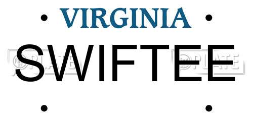 SWIFTEE Virginia License Plate