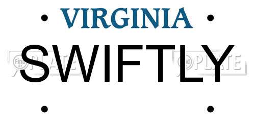 SWIFTLY Virginia License Plate