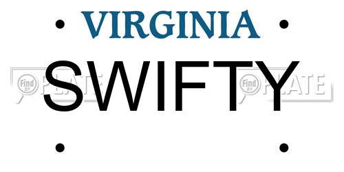 SWIFTY Virginia License Plate