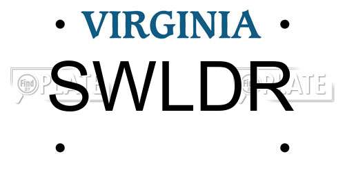 SWLDR Virginia License Plate