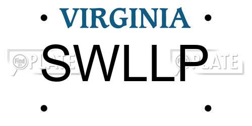 SWLLP Virginia License Plate