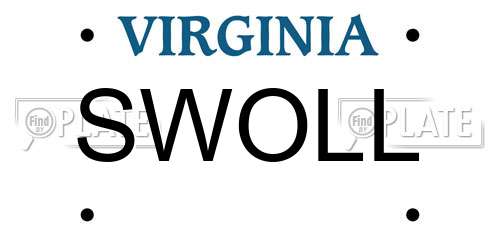 SWOLL Virginia License Plate