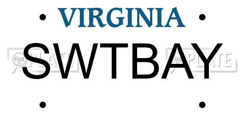 SWTBAY Virginia License Plate
