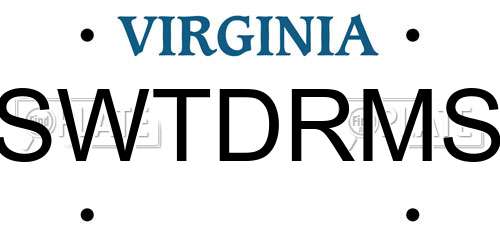 SWTDRMS Virginia License Plate