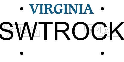 SWTROCK Virginia License Plate