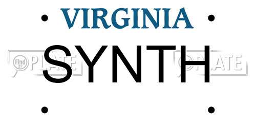 SYNTH Virginia License Plate