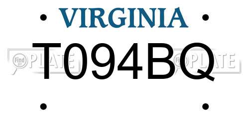 T094BQ Virginia License Plate