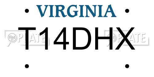 T14DHX Virginia License Plate