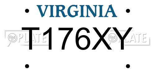 T176XY Virginia License Plate