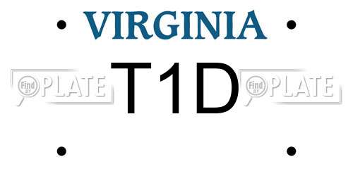 T1D Virginia License Plate