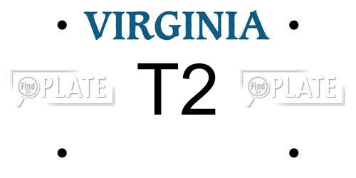 T2 Virginia License Plate
