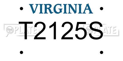 T2125S Virginia License Plate