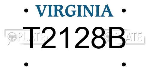 T2128B Virginia License Plate