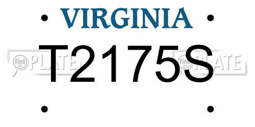 T2175S Virginia License Plate